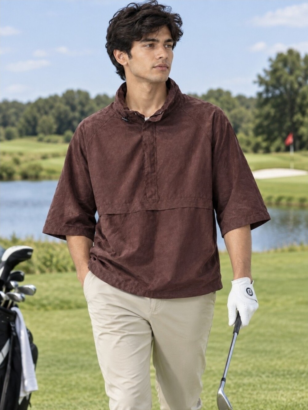 Tommy Armour Short Sleeve Quarter Zip Mens Golf Jacket/pullover Sz L